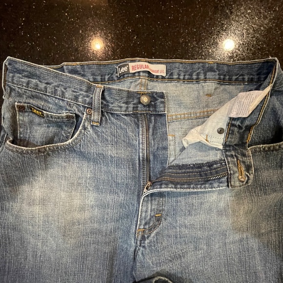 Lee Men's 5 Pocket Regular Straight Leg Denim Jean Size 34 x 34 - Picture 5 of 7